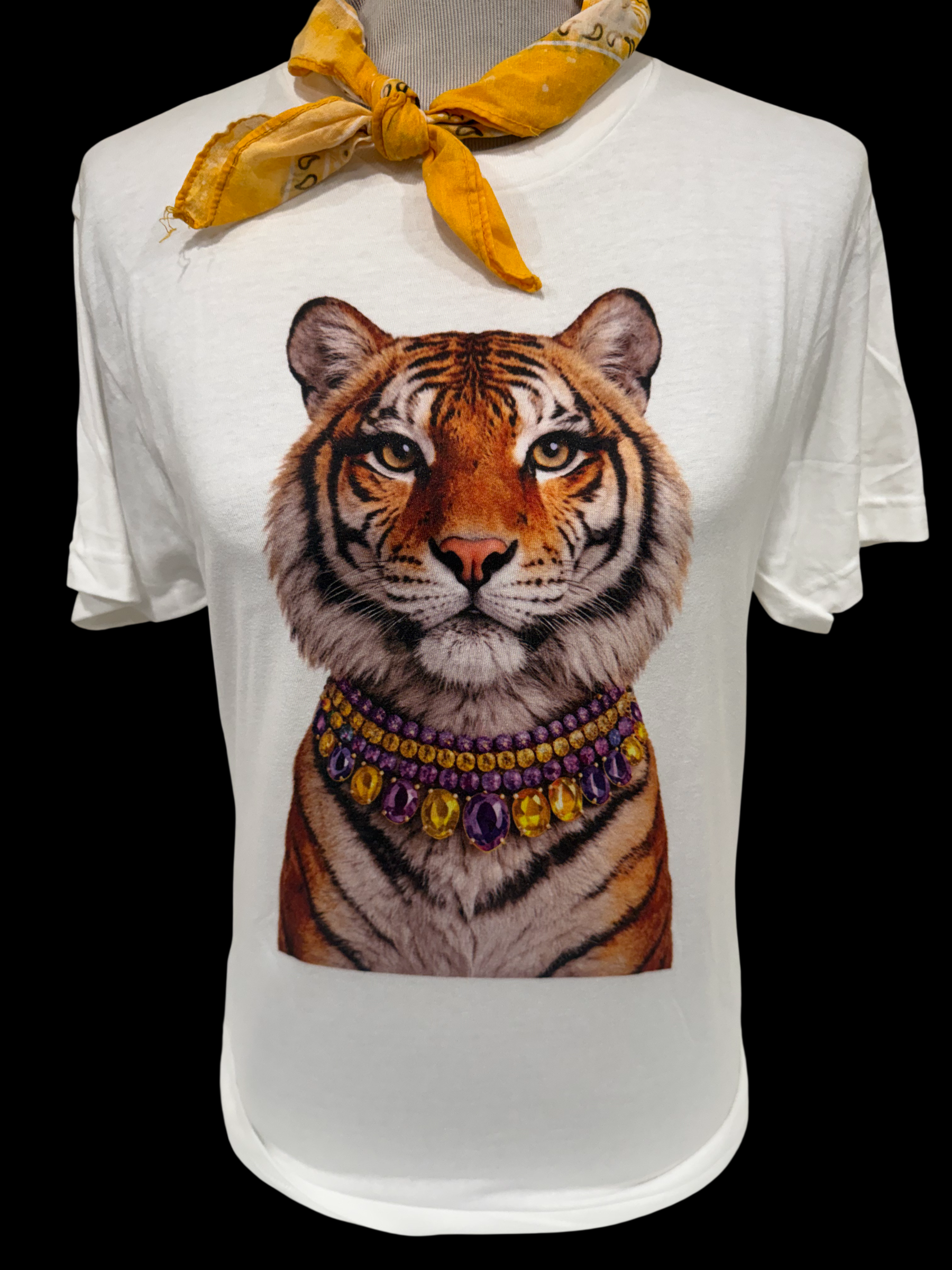 Jeweled(Purple & Gold) Collar Tiger on Crew