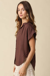 Celine Flutter Sleeve Blouse