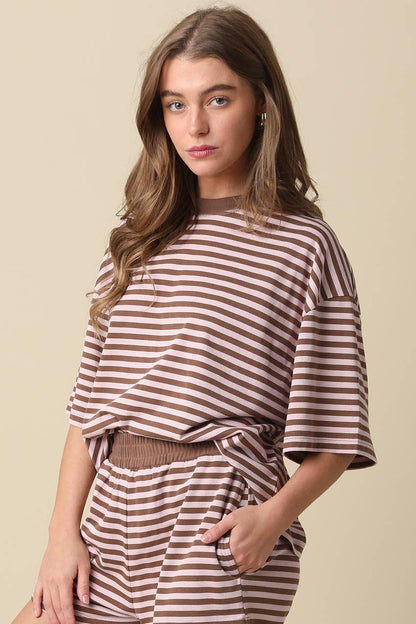 Lena Striped Relaxed Set