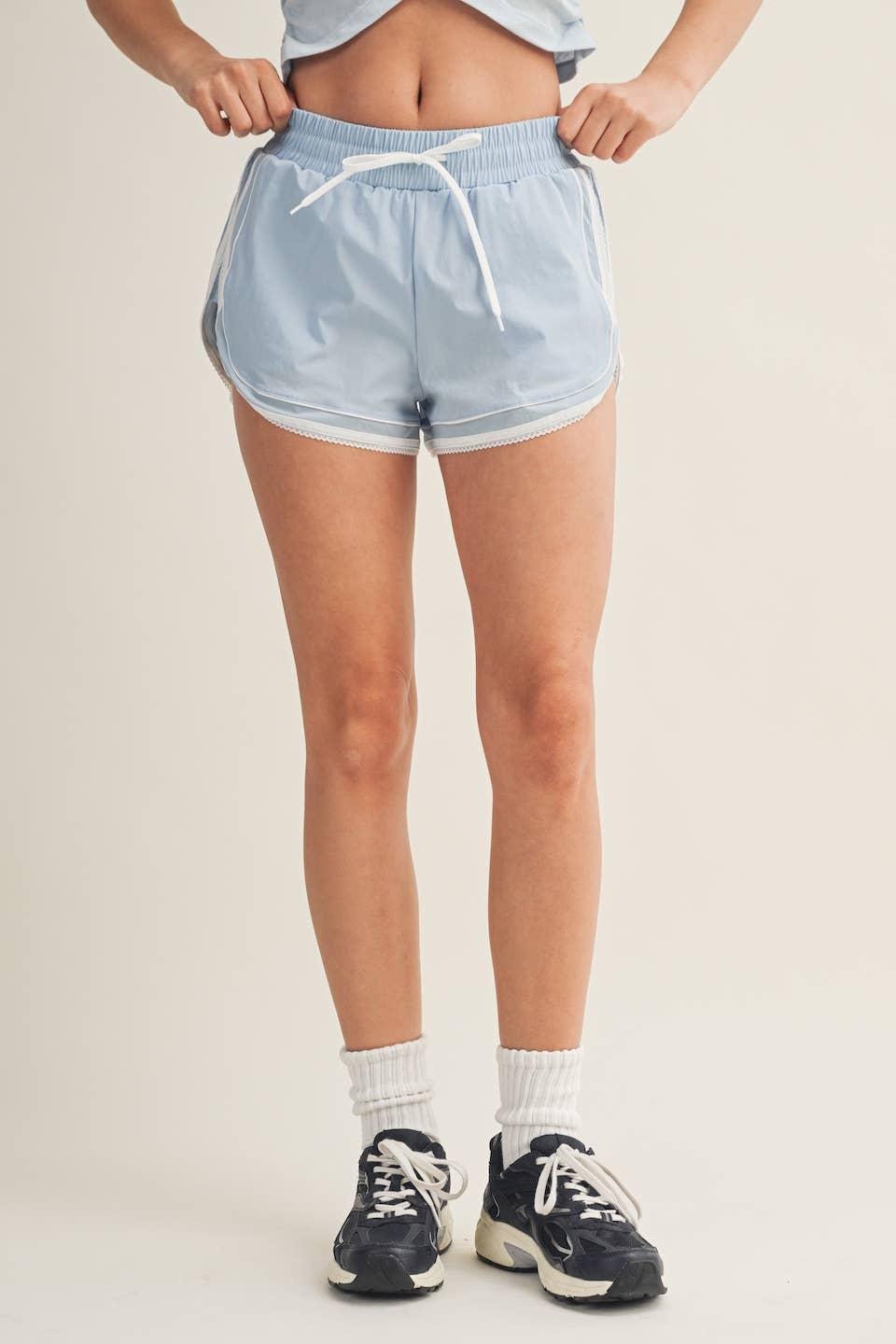 Lace Trim Running Shorts