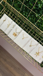 Trendy Bow Gold Single Charm Necklace