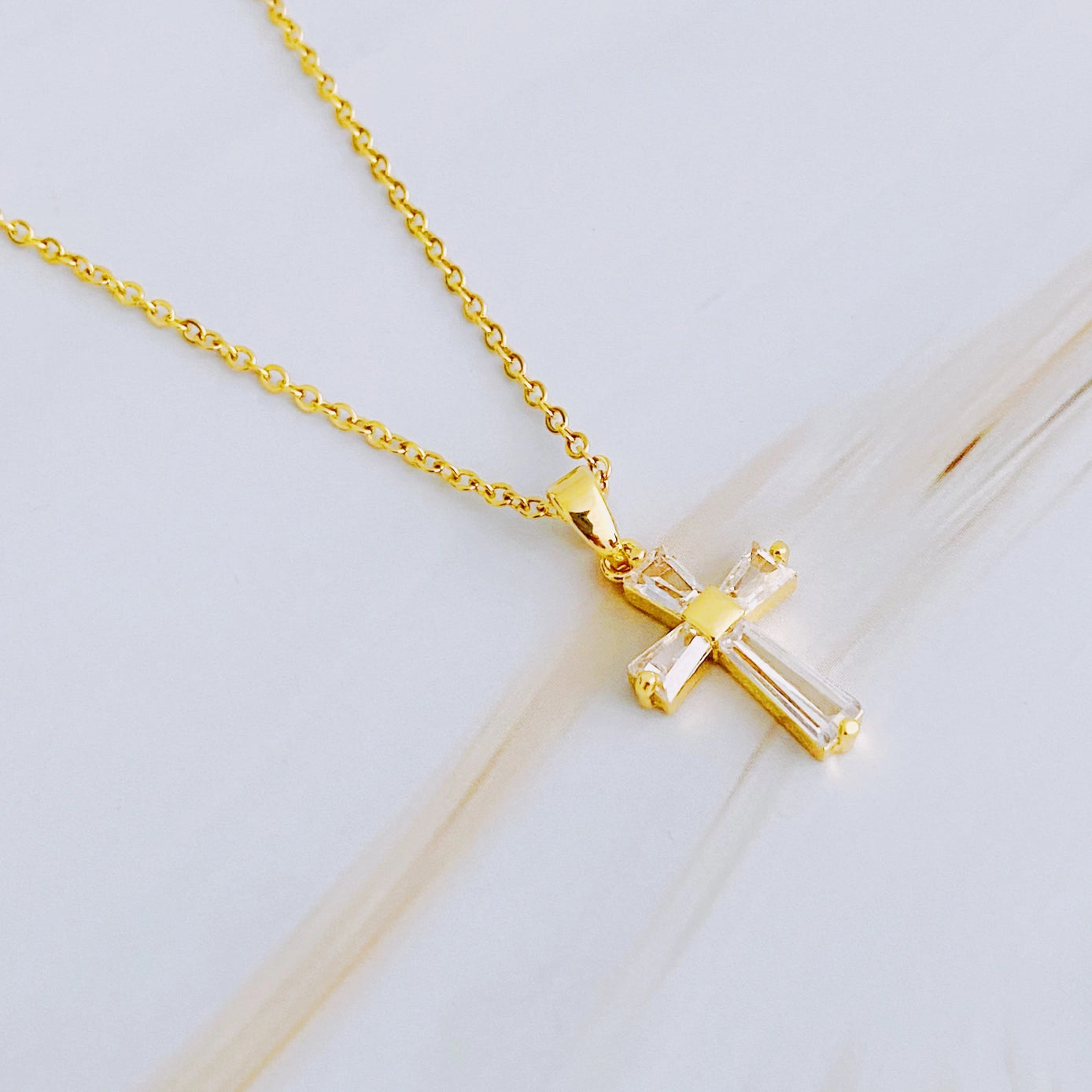 Crystal Cross Necklace