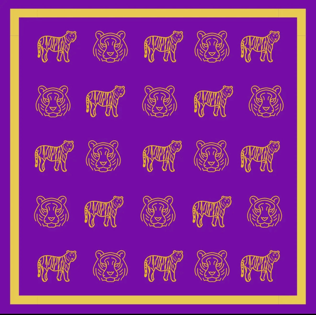 LSU Bandana Gameday Scarf
