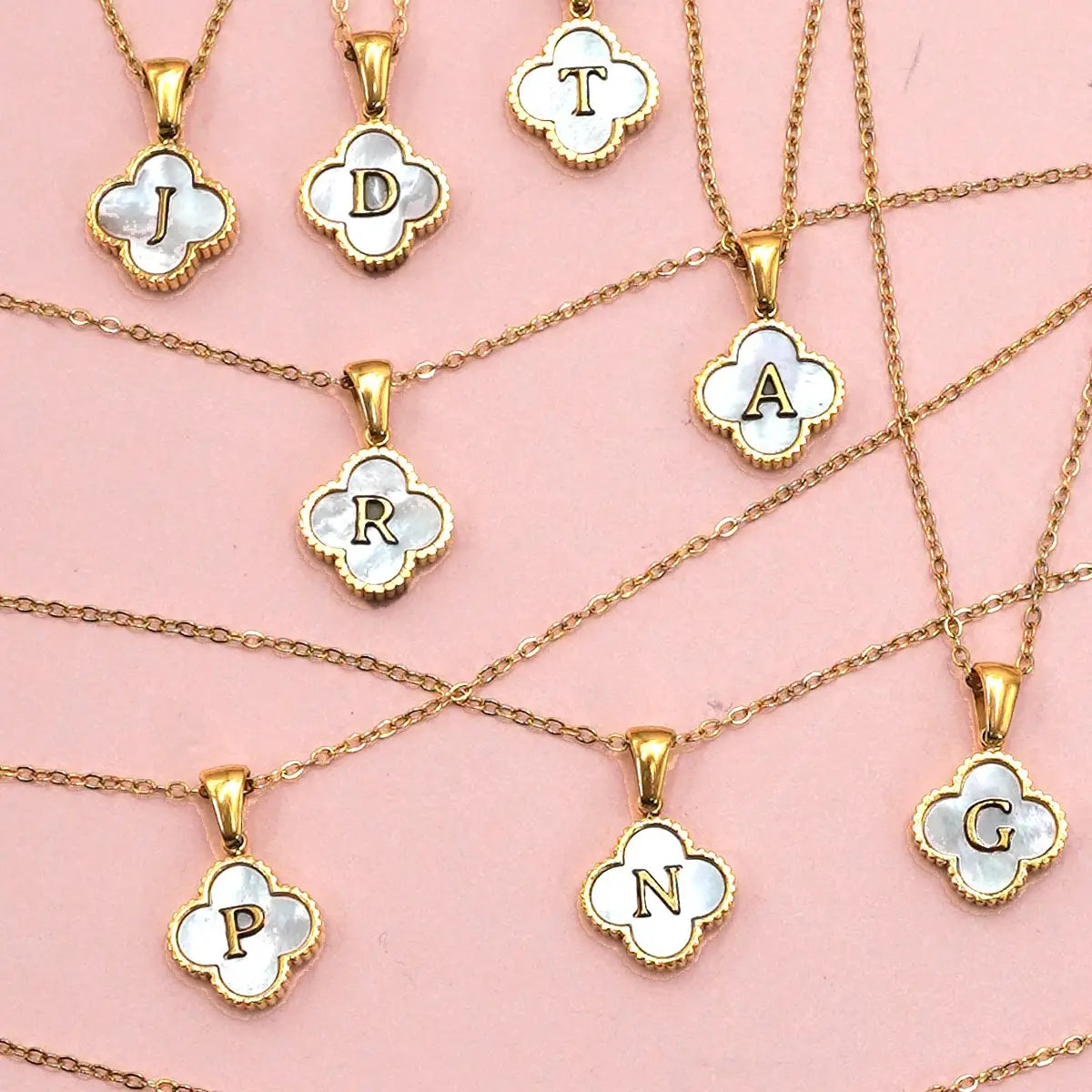 Clover Initial Necklace