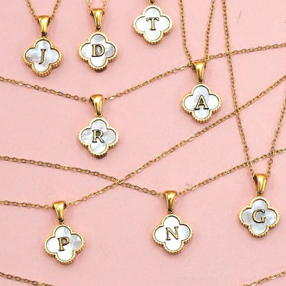 Clover Initial Necklace