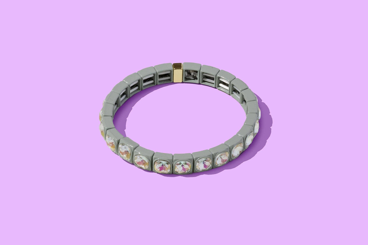 Enamel Stretch Bracelet - Small Gems - Zoe - Assorted Colors