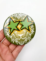 All Star - Lion - Green & Yellow - Game Day Button