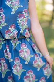 Floral Print Halter Top & Maxi Skirt Set