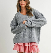 Elle Cable Knit Sweater