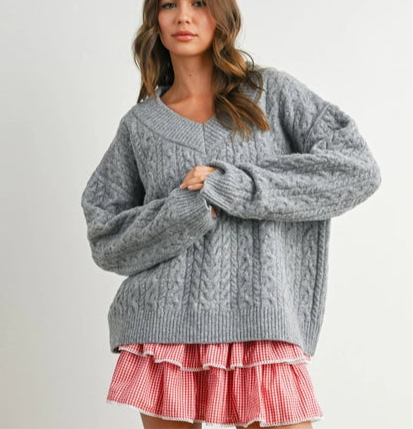 Elle Cable Knit Sweater