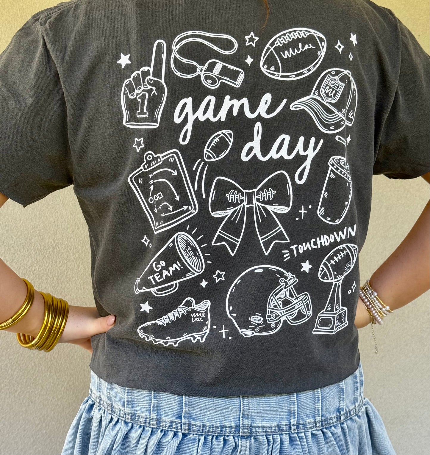 Game Day Vintage Crop Top