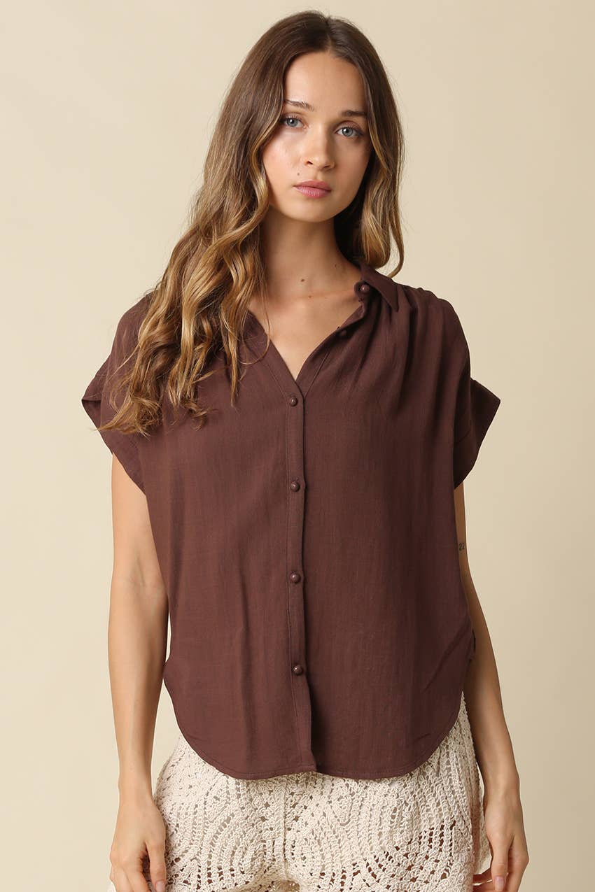 Celine Flutter Sleeve Blouse