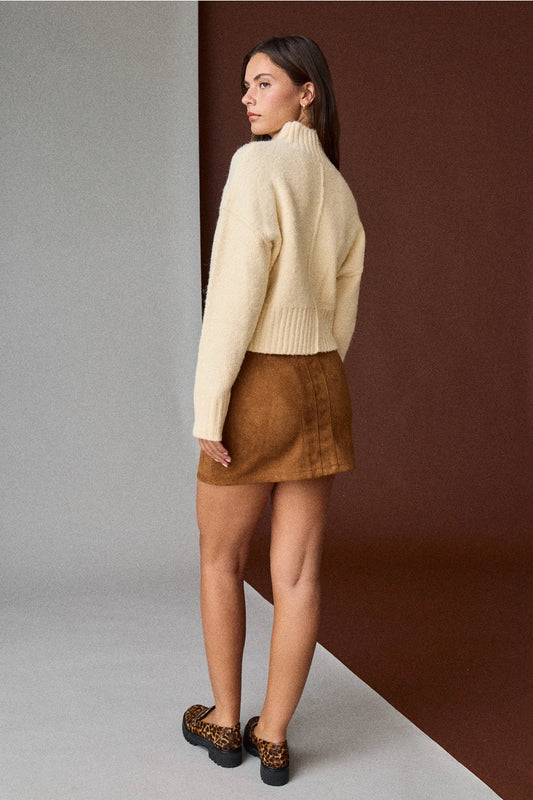 Suede Pocket Mini Skirt