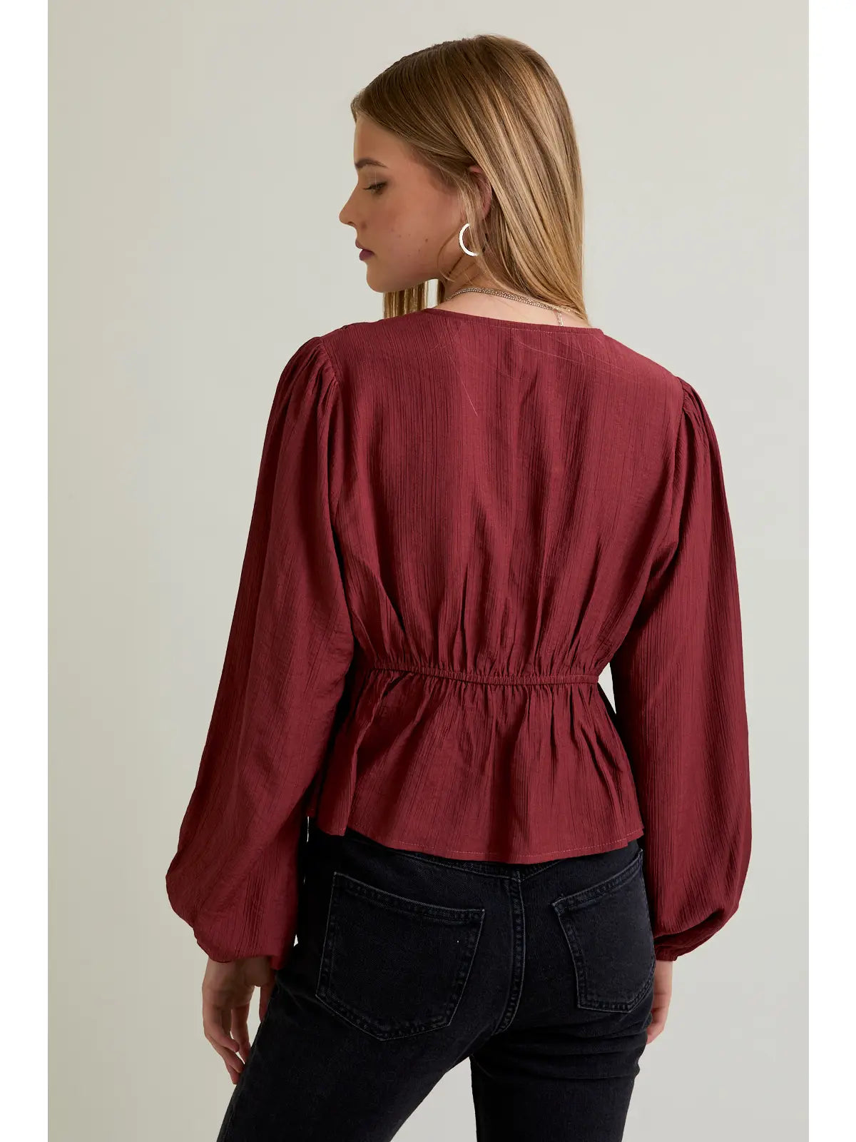 Lila Tie Front Top