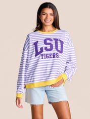 The Society Stripe Pullover | LSU