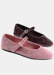 Annabelle Rose Velvet Flats