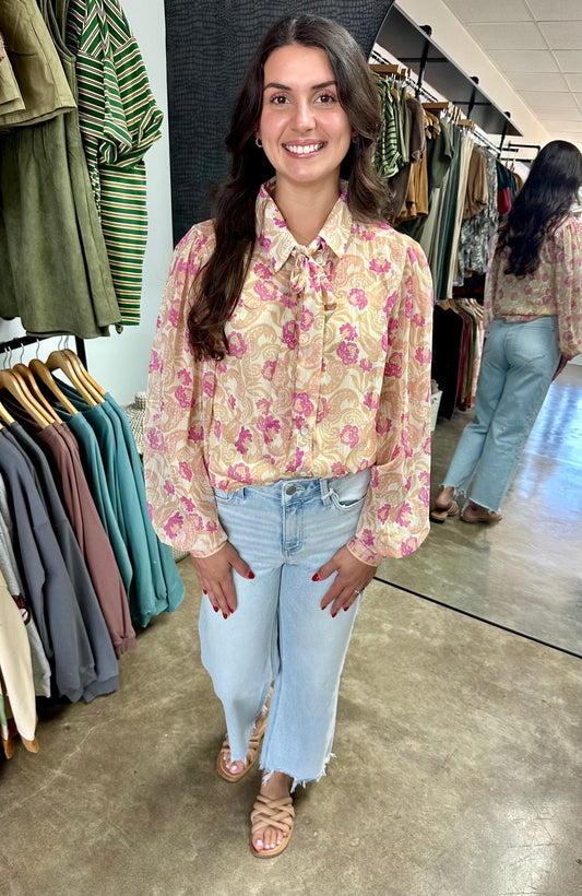 Aileeah High-Rise Slim Wide Leg Jeans