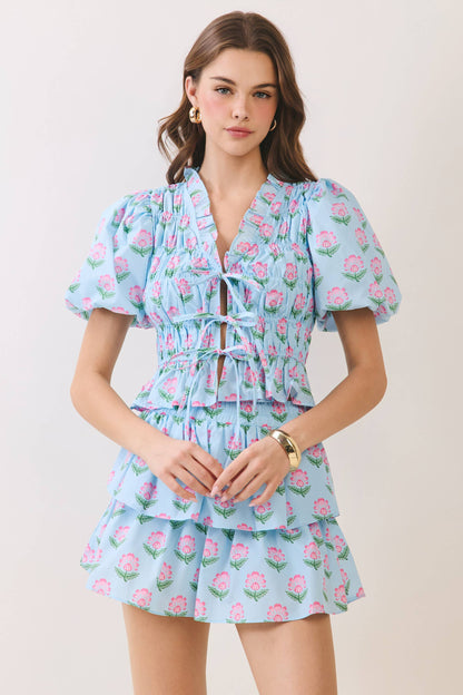 Shelby Ruffle Trim Top