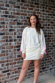 Terry Knit Bow Tie Skort Set