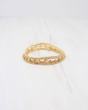 Anadarko Beaded Bracelet Set Gold