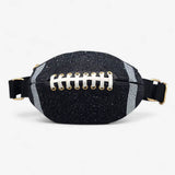 Bling Studded Game Day Football Shape Fanny Pack / Sling Bag