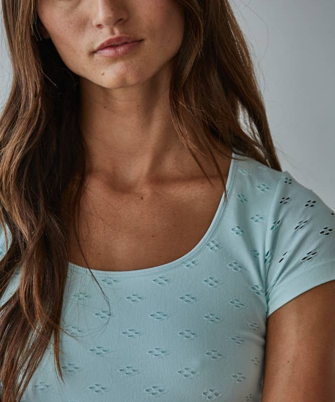 Seamless Eyelet Top