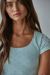 Seamless Eyelet Top