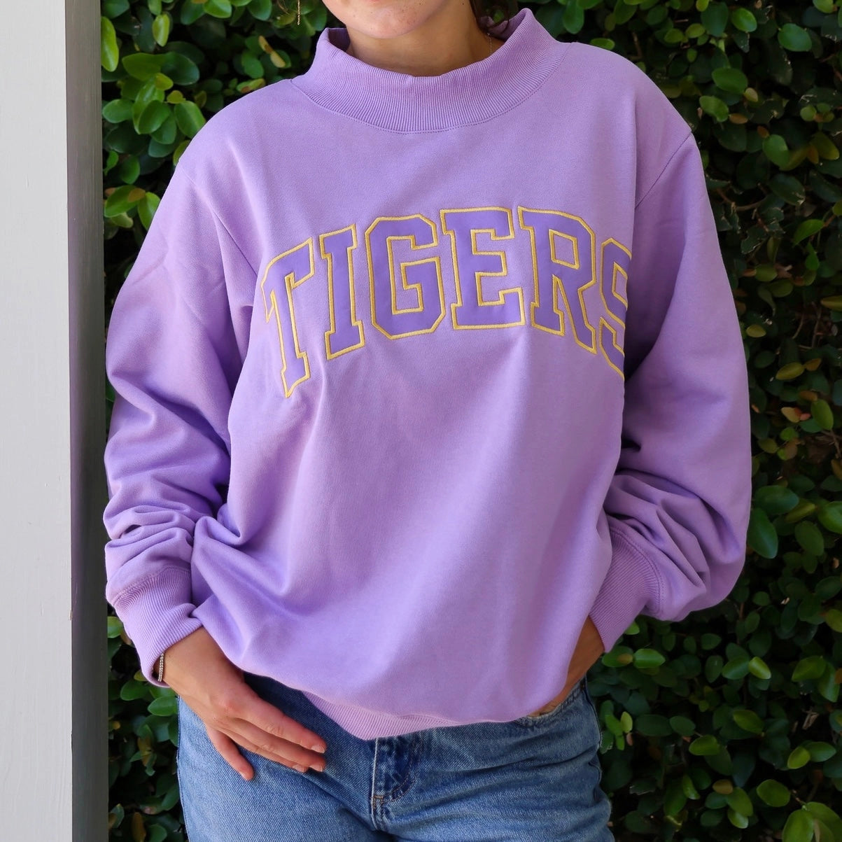 LSU TIGERS Mockneck Sweatshirt