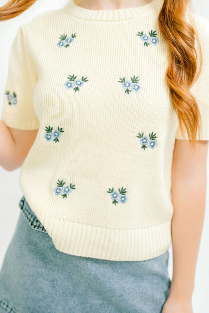 Floral Embroidery Sweater