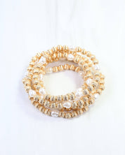 Cambria Beaded Bracelet Set Gold