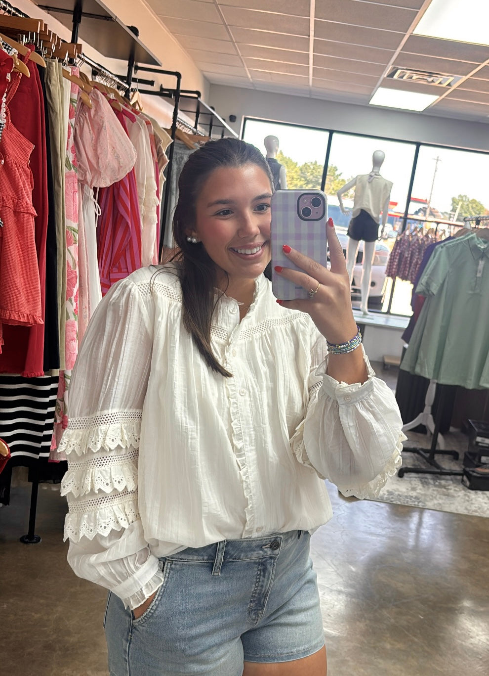 Ruffle Sleeve Blouse