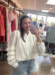 Ruffle Sleeve Blouse