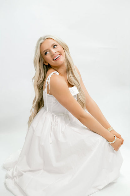 Bubble Hem Midi Dress