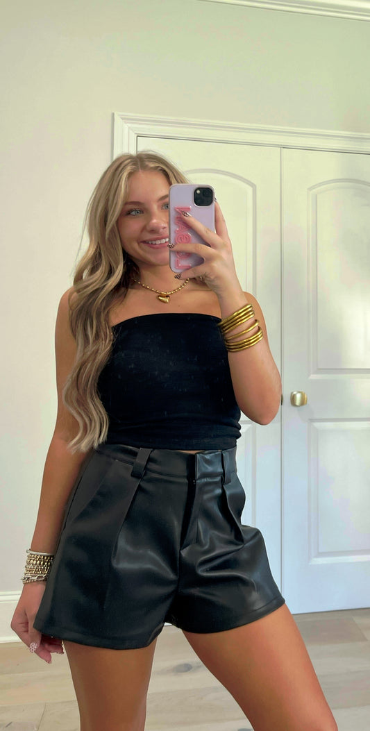 Ruched Strapless Tube Top
