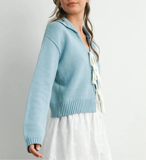 Ashley Tie Front Sweater