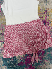 Gingham Wrap Skort