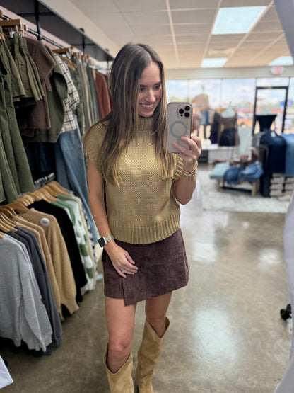 Gingerbread Knit Top