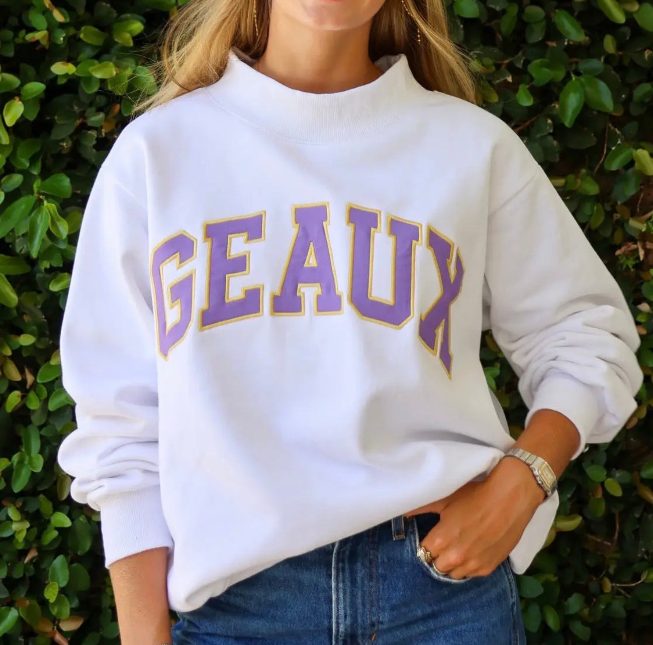 GEAUX Mockneck Sweatshirt
