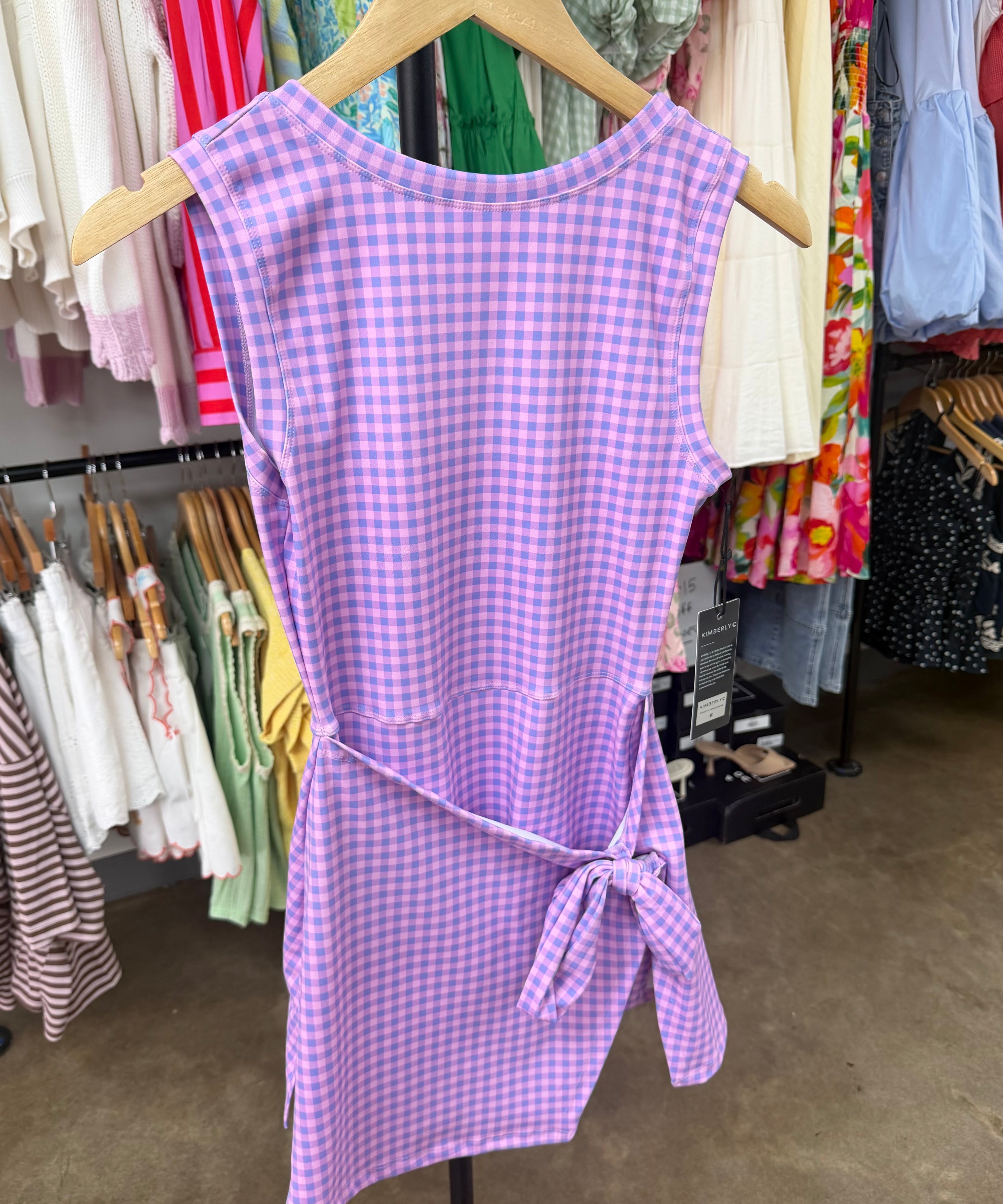 Shelby Gingham Wrap Dress
