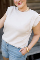 Double Band Sleeve Knit Top