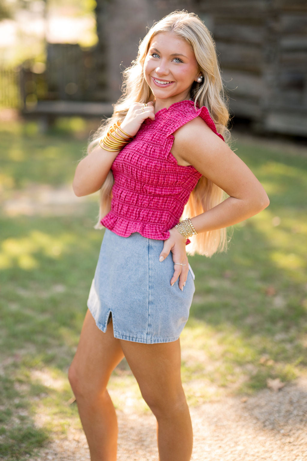 Randi Gingham Top