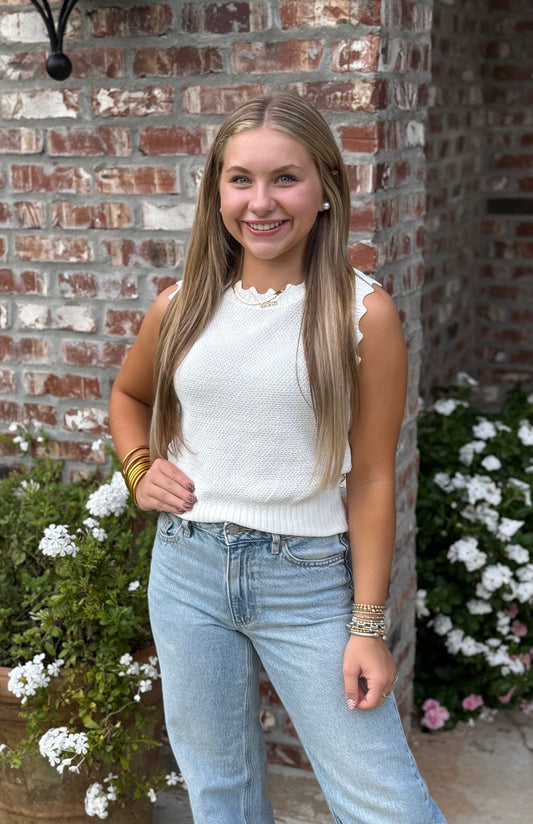 Remi Scalloped Top