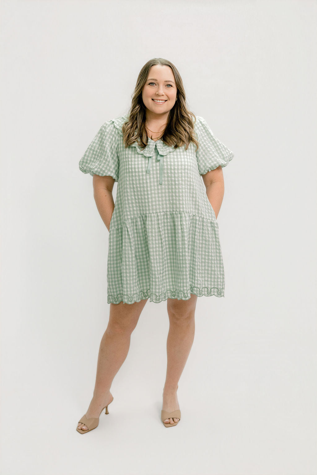 Gingham Babydoll Dress
