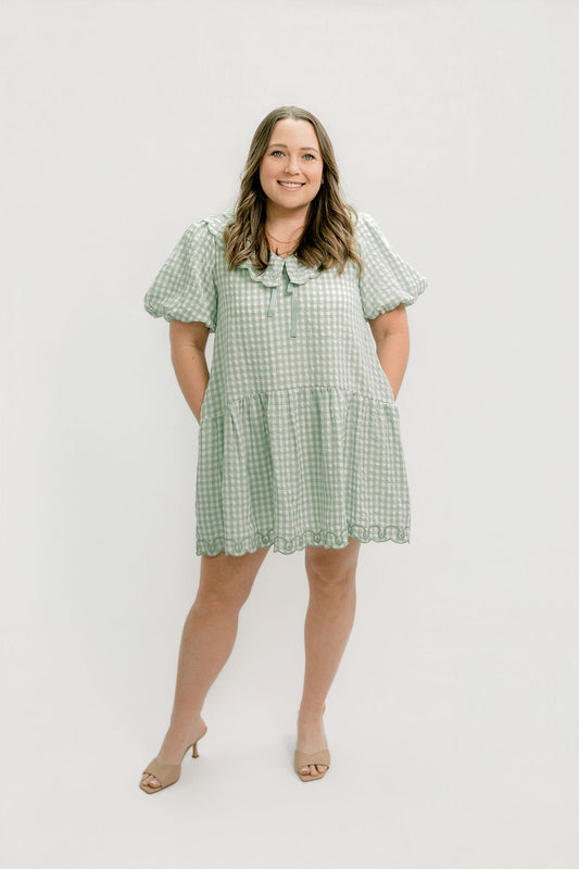 Gingham Babydoll Dress