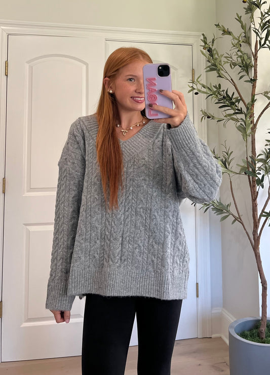 Elle Cable Knit Sweater