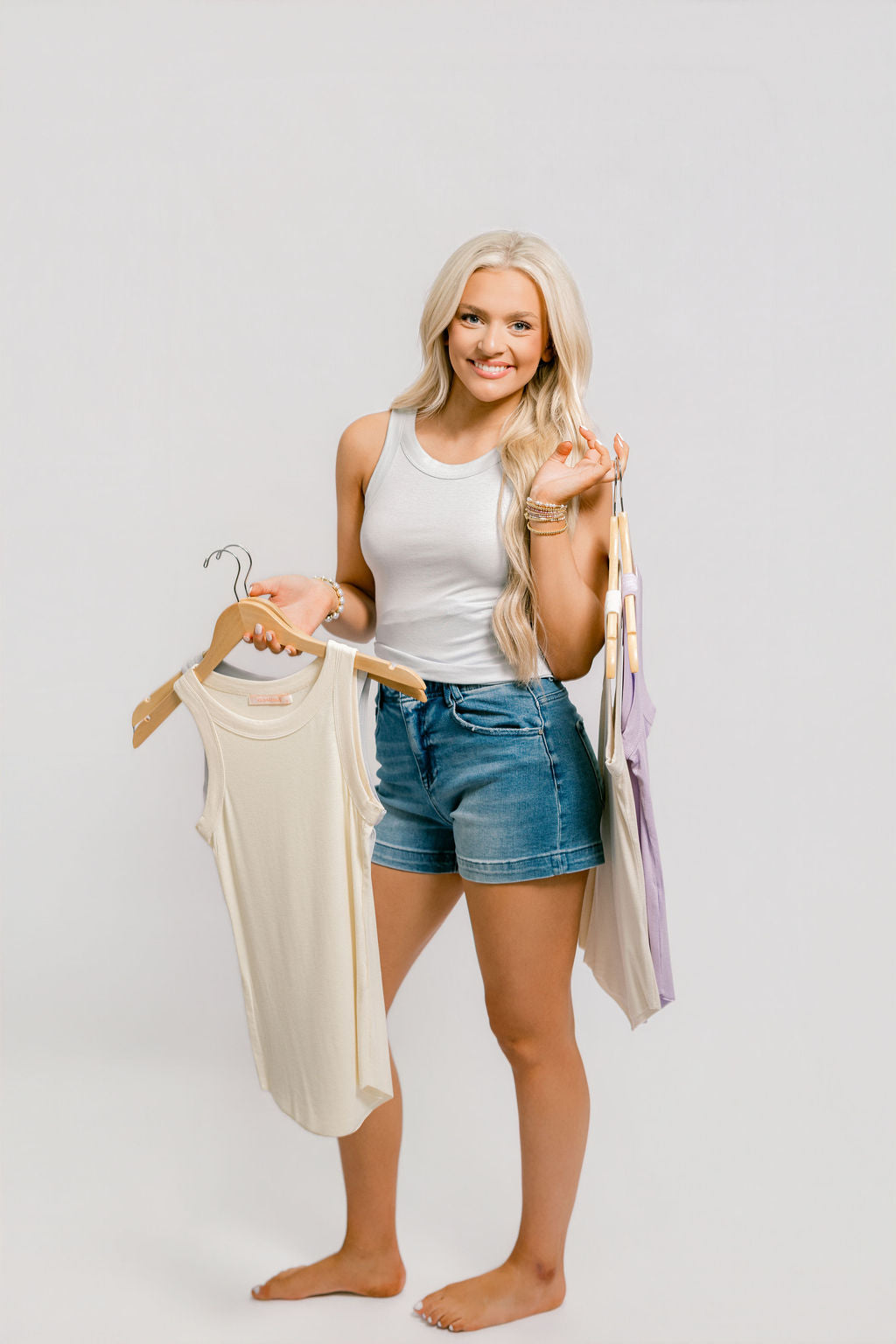 Ribbed Scoop Neck Tank