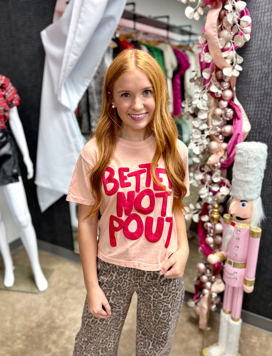 Better Not Pout Crop Tee