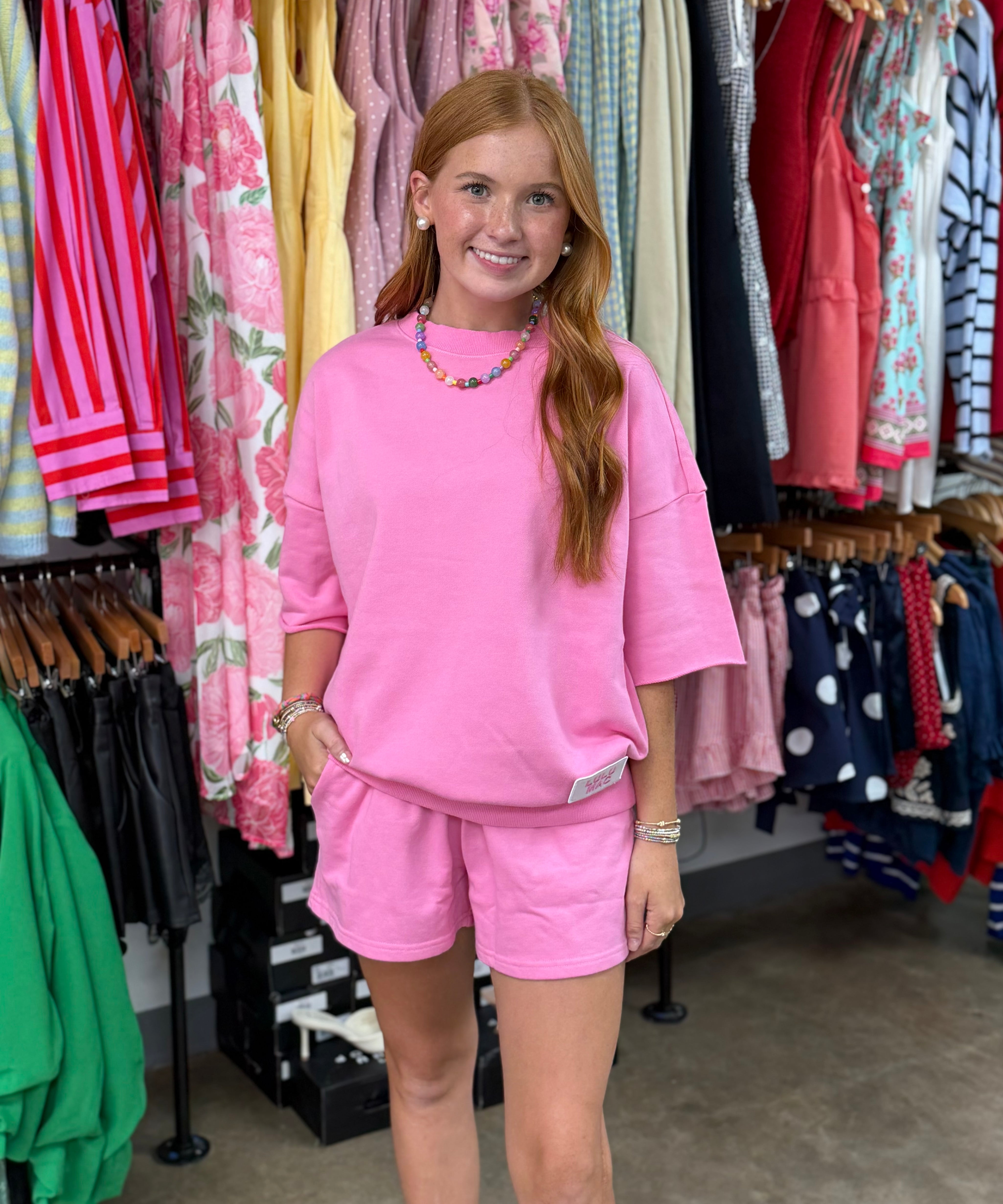 TERRY CLOTH SHORT SLEEVE TOP