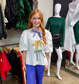Peplum Mardi Gras Top