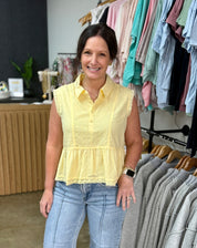 Claire Lemon Top